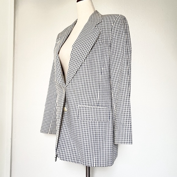 RALPH LAUREN Gingham Single Breasted Blazer - Picture 3 of 9